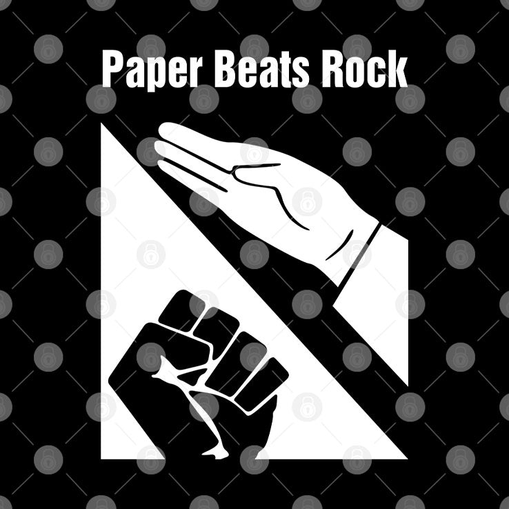 Paper Beats Rock T Shirt