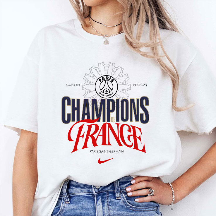 Paris Saint Germain Ligue 1 Winners Champions De France 2026 T Shirt