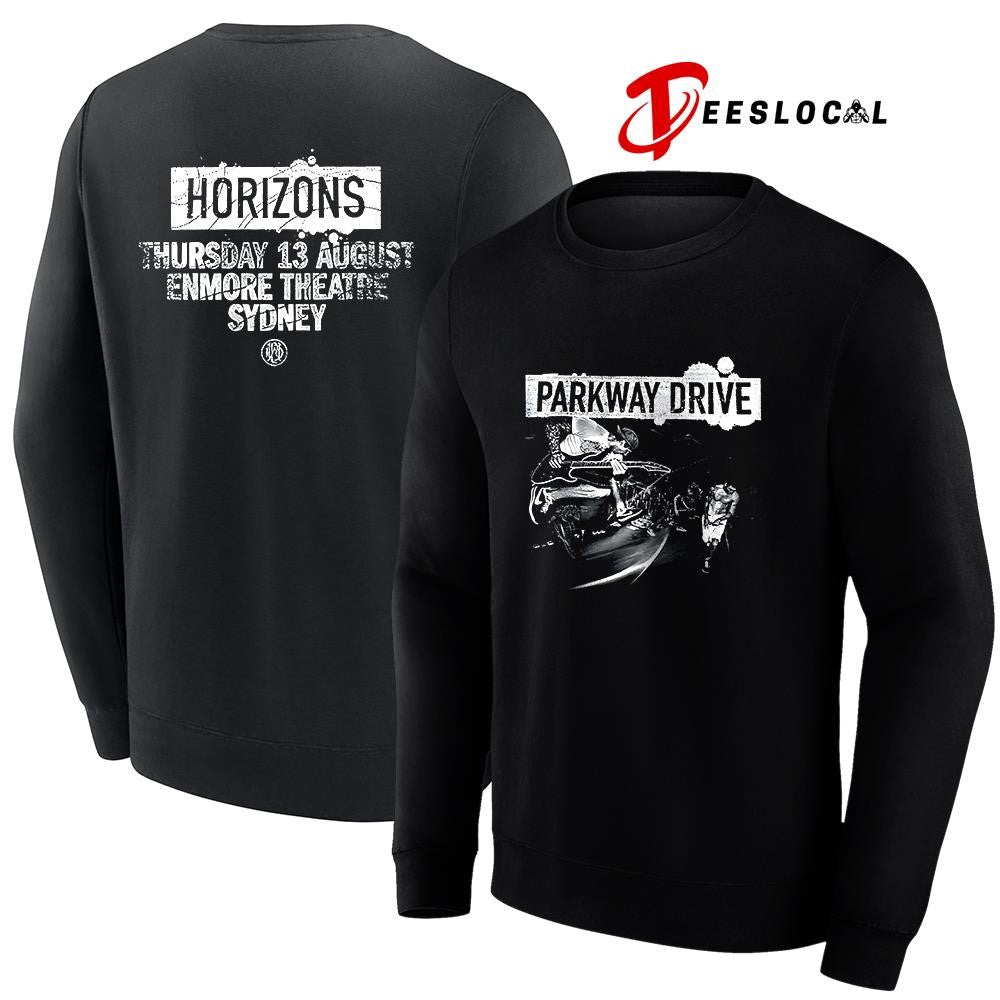 Parkway Drive Killing Horizons tour Sydney Australia Enmore theater with Horizons shirt