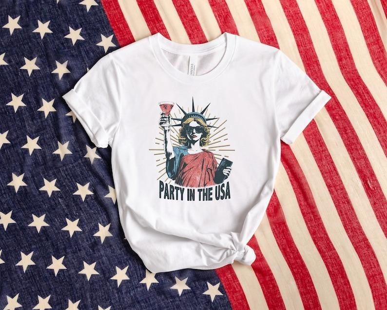 Party in the USA Shirt, Statue of Liberty Shirt, Coquette 4th Of July Shirt, Summer BBQ Shirt, USA Summer Tee 4th of July Independence Tee  T-shirt, sweater and Hoodie