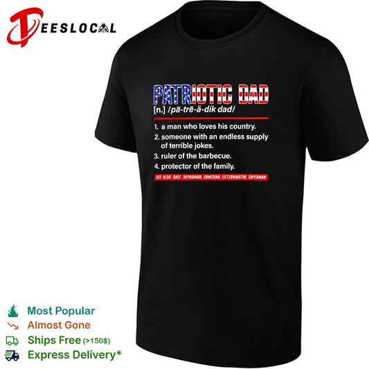 Patriotic Dad a man who loves his country flag shirt