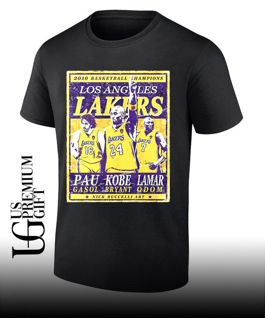 Pau Gasol Kobe Bryant and Lamar Odom Los Angeles Lakers 2010 NBA Champions shirt