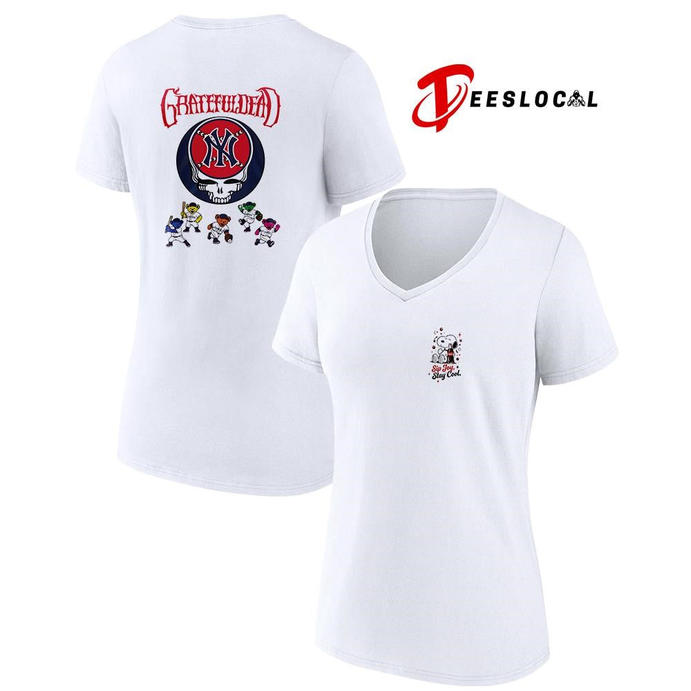 Peanuts Snoopy sip joy stay cool ope happiness wear the fun shirt