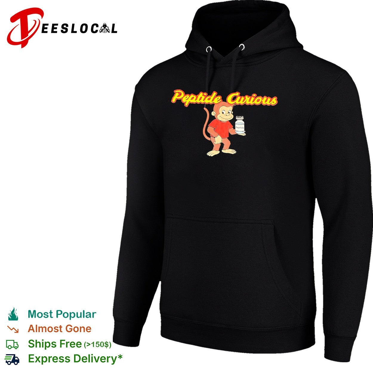 Peptide Curious George monkey shirt