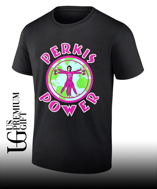 Perkis Power Vitruvian Man Globe shirt