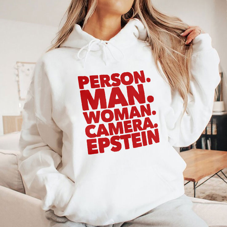 Person Man Woman Camera Epstein T Shirt