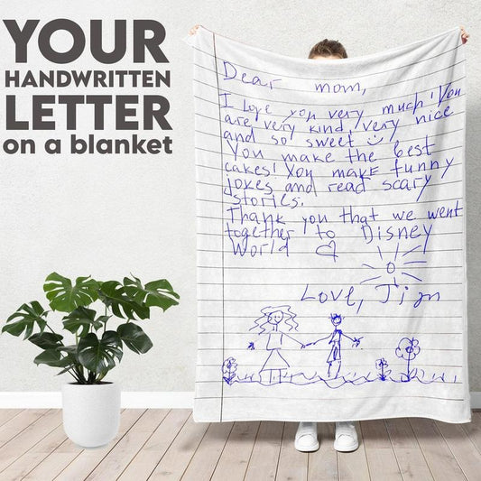 Personalized Love Letter Blanket, Handwriting Mom Blanket, Letter To Daughter Blanket, Gift For Mom, Memorial Mom Gift