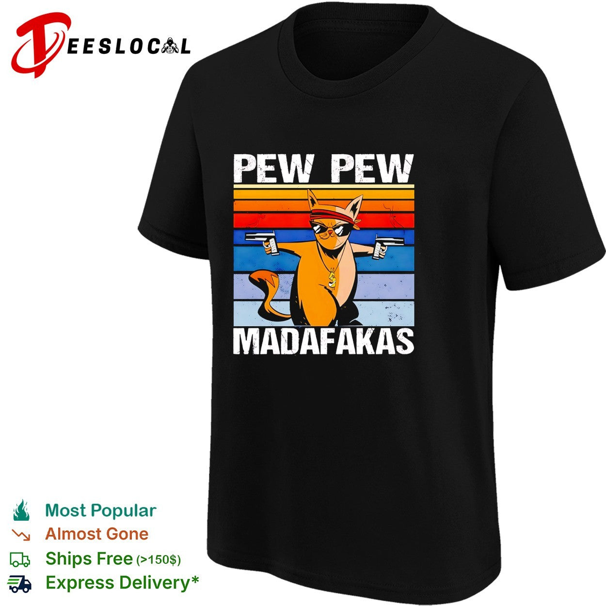 Pew pew madafakas cat shirt