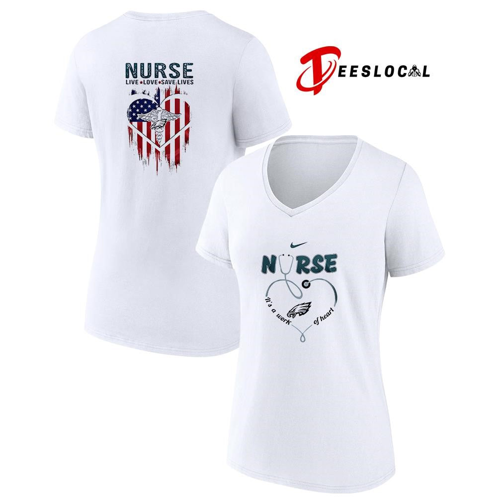 Philadelphia Eagles x Army nurse it’s a work of heart shirt