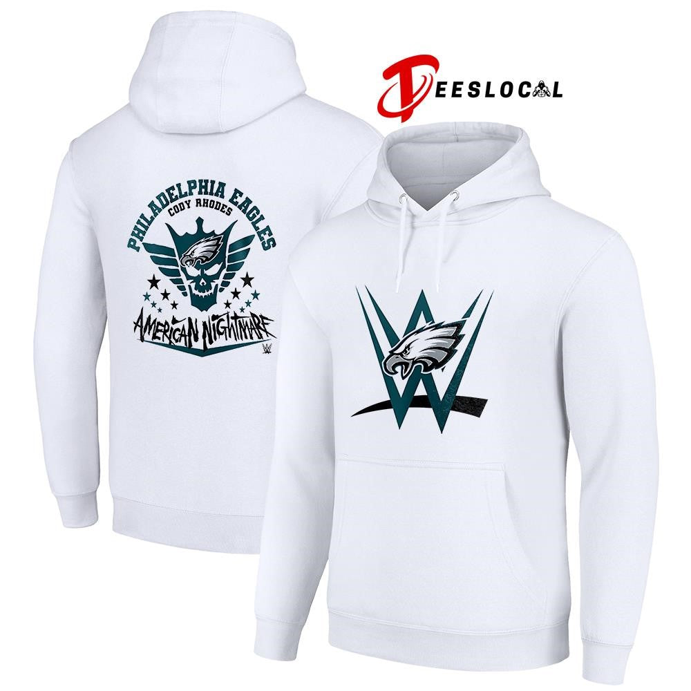 Philadelphia Eagles x Cody Rhones American nightmare logo shirt