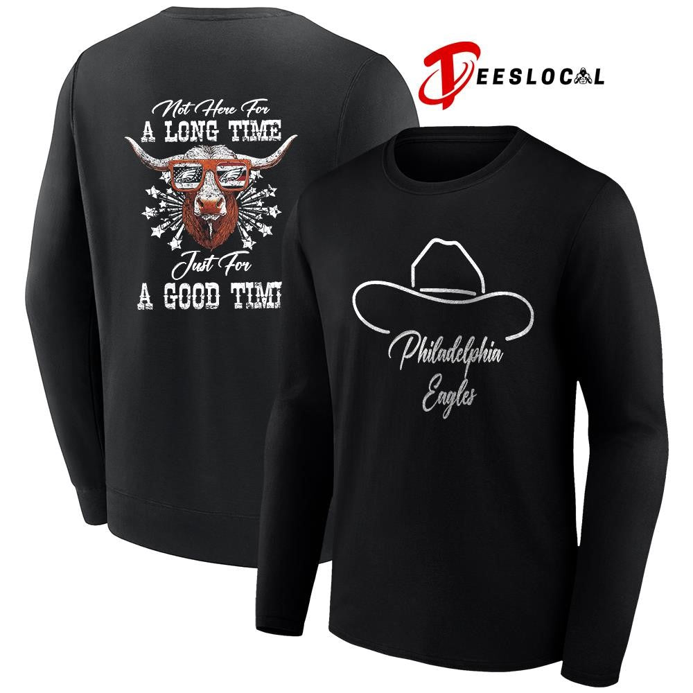 Philadelphia Eagles x George Strait not here for a long time just for a good time shirt