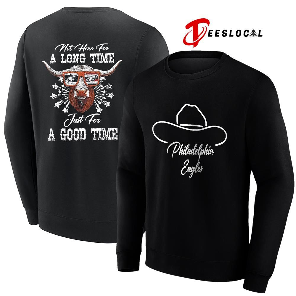 Philadelphia Eagles x George Strait not here for a long time just for a good time shirt