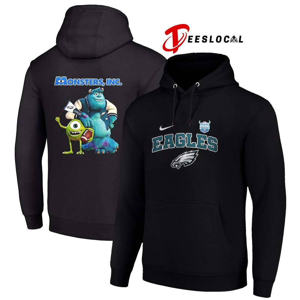 Philadelphia Eagles x Monsters inc cartoon shirt