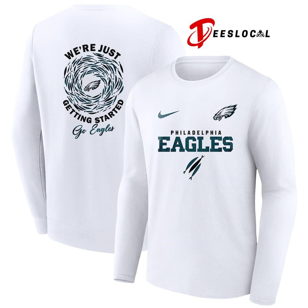 Philadelphia Eagles x The Chosen we’re just getting started logo shirt