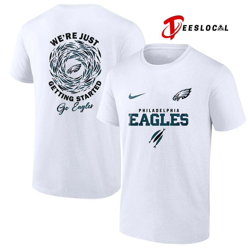 Philadelphia Eagles x The Chosen we’re just getting started logo shirt