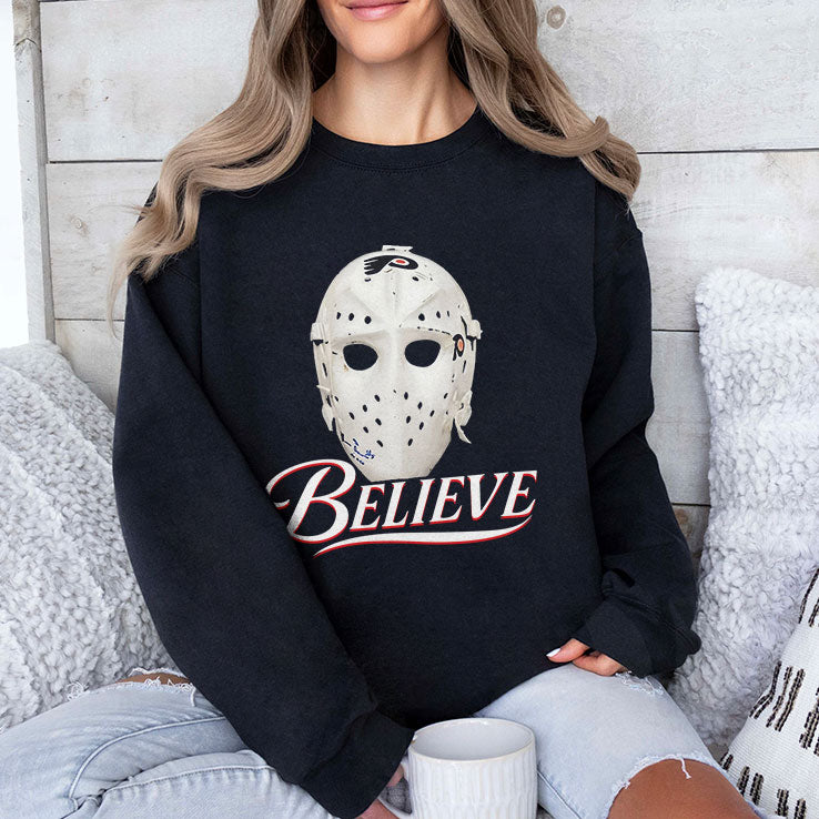 Philadelphia Flyers Believe Bernie Parent Mask Shirt
