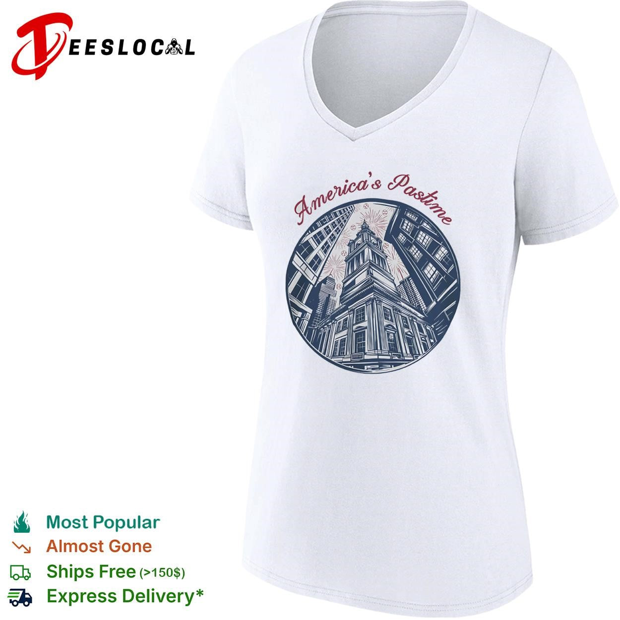 Philadelphia Independence Hall Americas pastime shirt