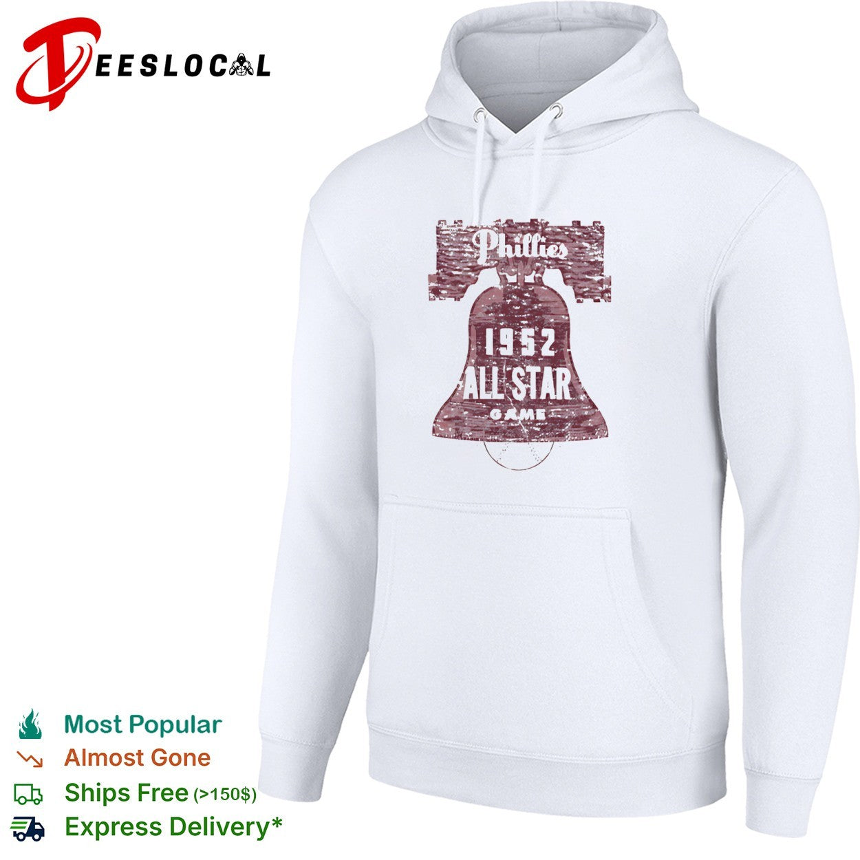 Philadelphia Phillies 1952 All Star Game Liberty Bell Major League Baseball MLB logo shirt