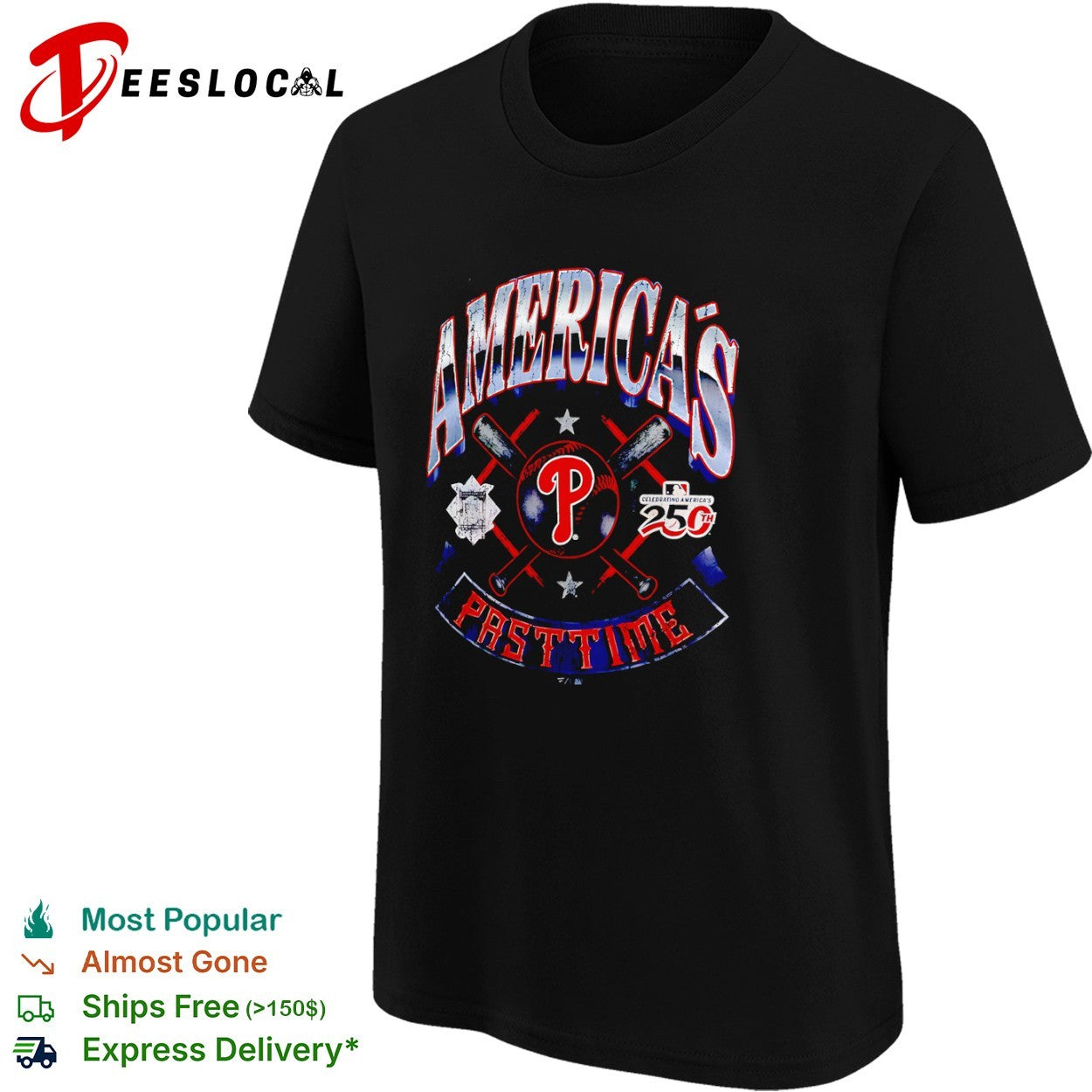 Philadelphia Phillies America’s Pastime Celebrating America’s 250th MLB Baseball shirt