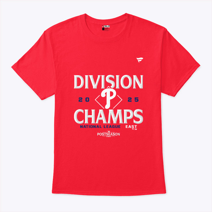 Philadelphia Phillies Fanatics 2025 NL East Division Champions T Shirt