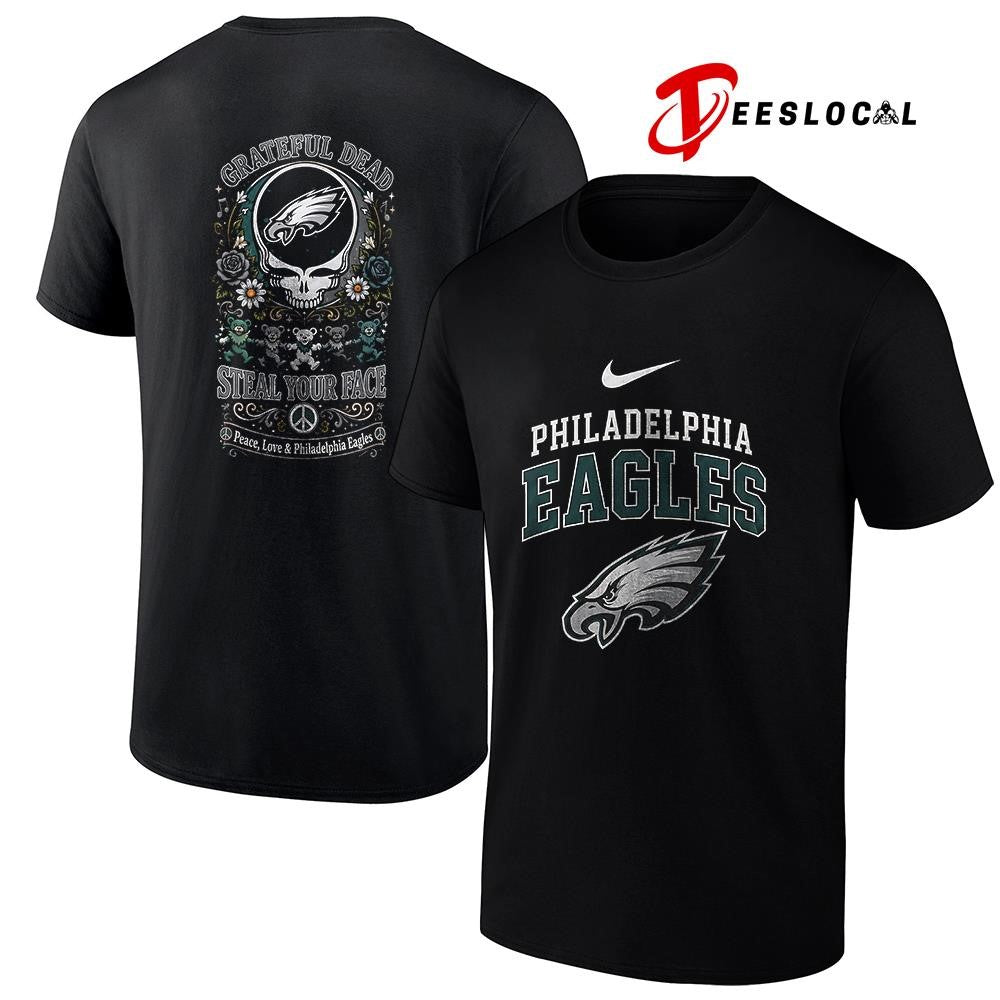 PhiladelphiaEaglesxGratefulDeadstealyourfacepeacelovelogoshirt