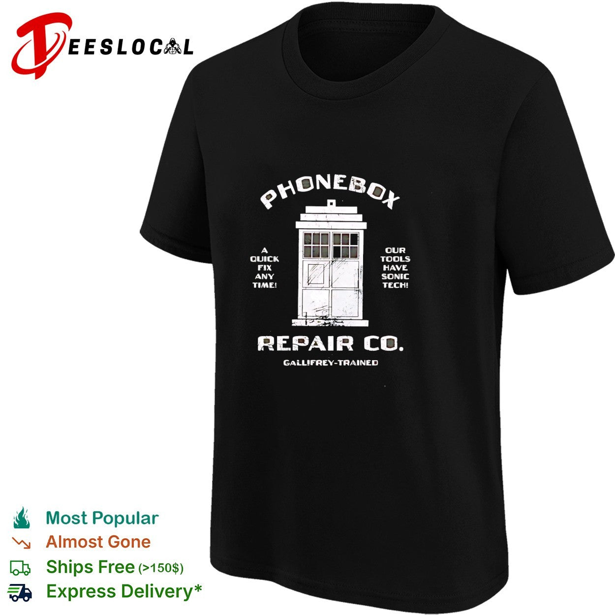 Phonebox repair co Gallifrey trained TARDIS shirt
