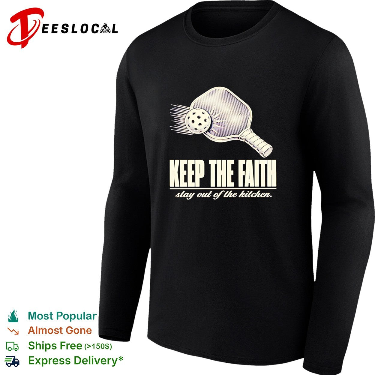 Pickleball keep the faith stay out of the kitchen retro shirt