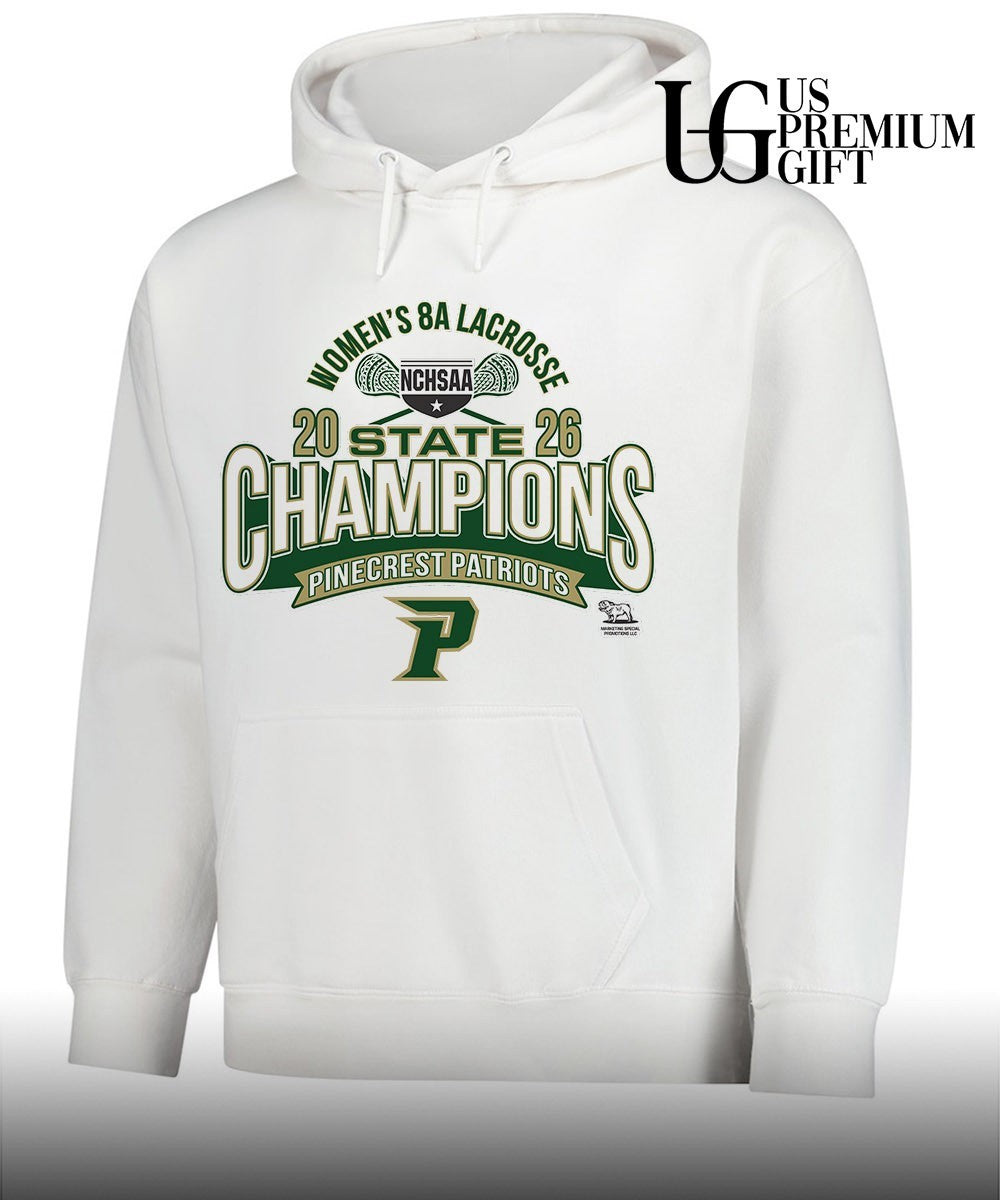 Pinecrest Patriots NCHSAA Women’s 8A Lacrosse State Championship 2026 shirt