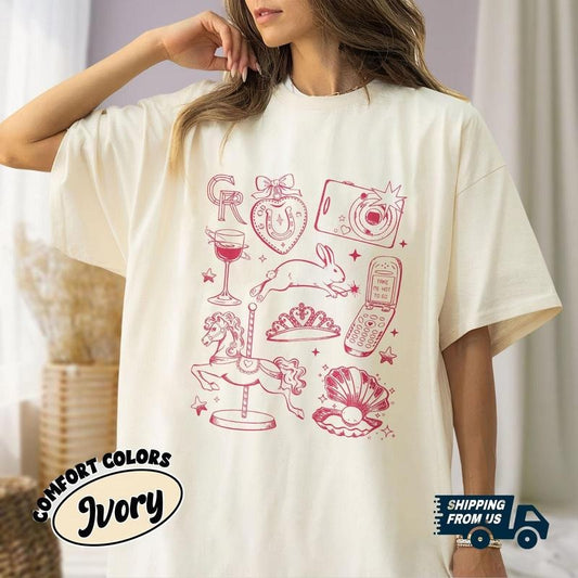 Pink Pony Shirt, Pink Girly Shirt, Midwest Princess Shirt, Sapphic Lesbian Tee, VSCO Women Shirt, Dancing Lover Gifts