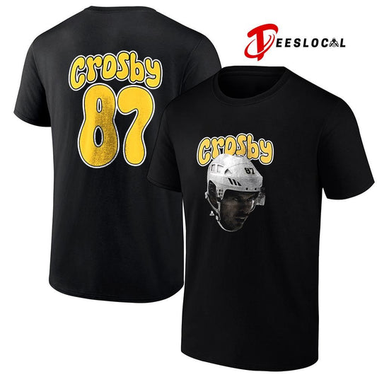 Pittsburgh Penguins Sidney Crosby portrait name and number shirt
