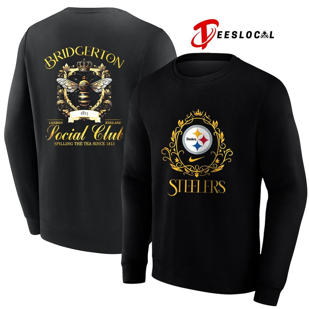 Pittsburgh Steelers x Bridgerton social club spilling the tea since 1813 graphic shirt