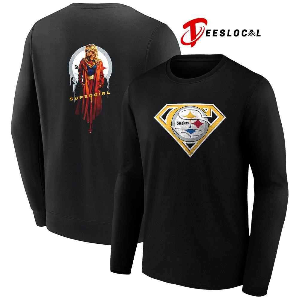 Pittsburgh Steelers x Supergirl graphic shirt