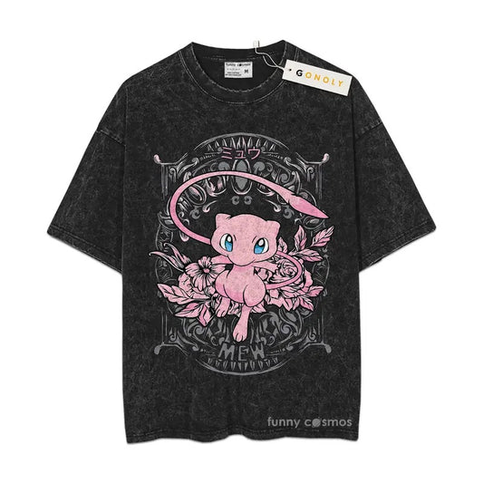 Pokemon Mew Mineral Wash TShirt Pokemon Game Mineral Wash TShirt Anime Mineral Wash TShirt