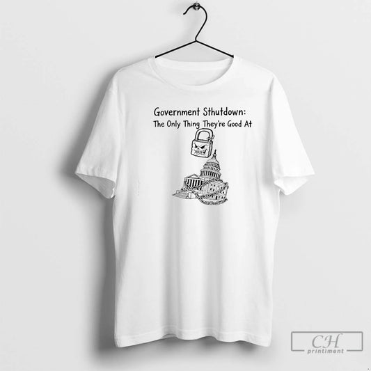 Political Satire Depicting Capitol In Chains And Lock T Shirts - clothing by TeeHivey.com