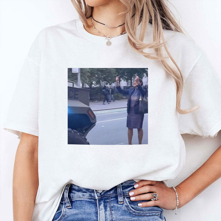 Polka Dot Dress Baddie Against ICE T Shirt