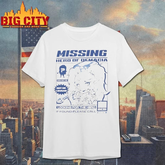 Poppy Missing Hero of Demacia Manga Style Hammer of Orlon Tribute T-shirt