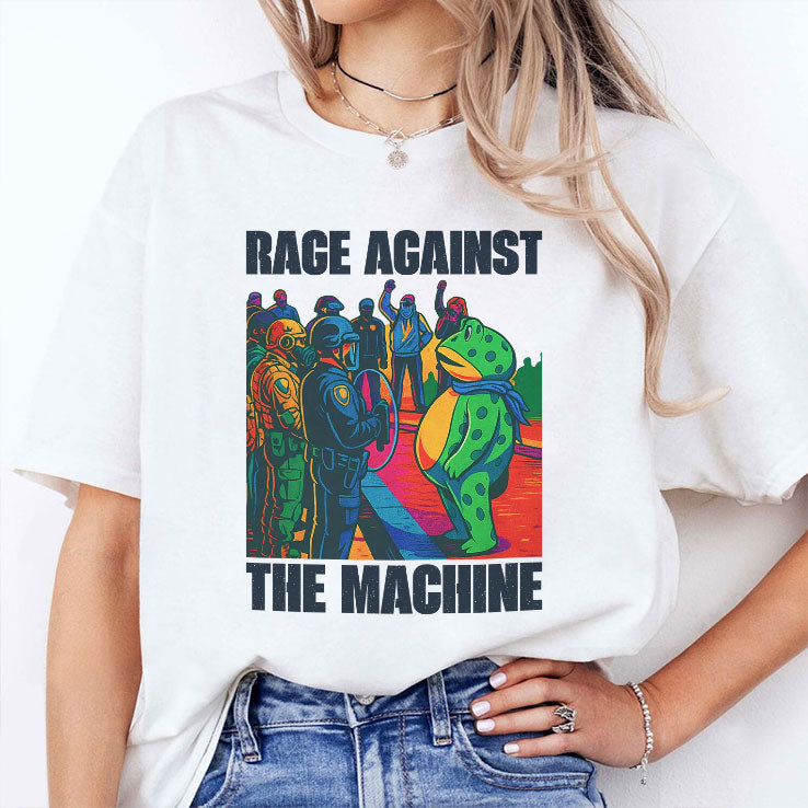 Portland Frog Anti-ICE Rage Against The Machine Shirt