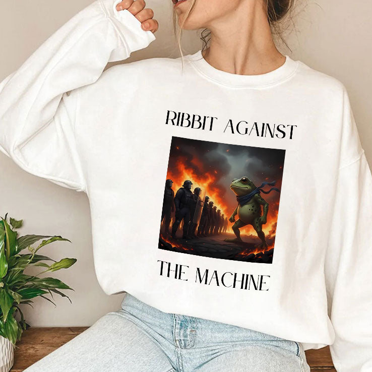 Portland Frog Protest Ribbit Against The Machine Shirt