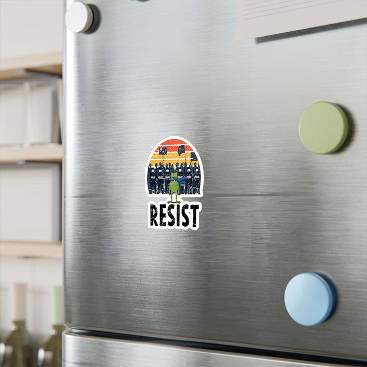 Portland Frog Protester Resist Sticker