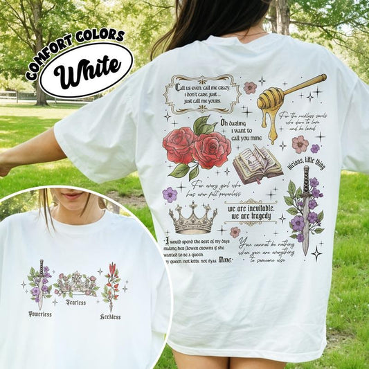 Powerless Bookish Comfort Colors Shirt For Fan, Kai Azer I Love You TShirt, Fearless Fan Shirt, Gift for Bookworms, Romantic Quotes Womenswear