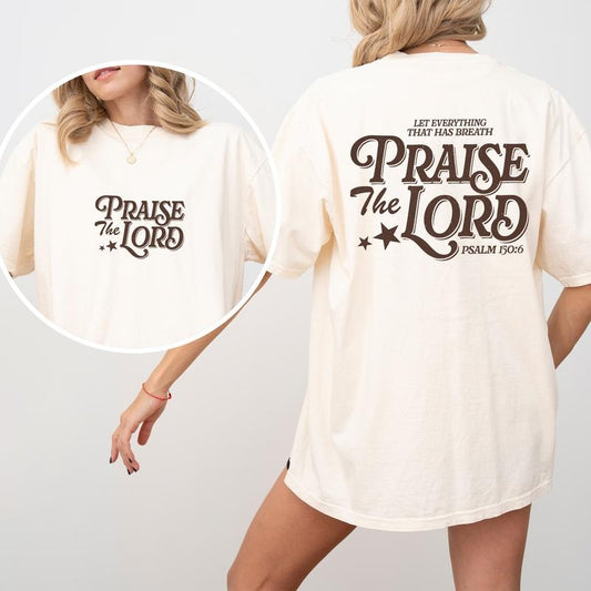 Praise The Lord 2-Sided Shirt Comfort Colors, Let Every Breath Praise The Lord Tee, Aesthetic Christian Shirt, Jesus...
