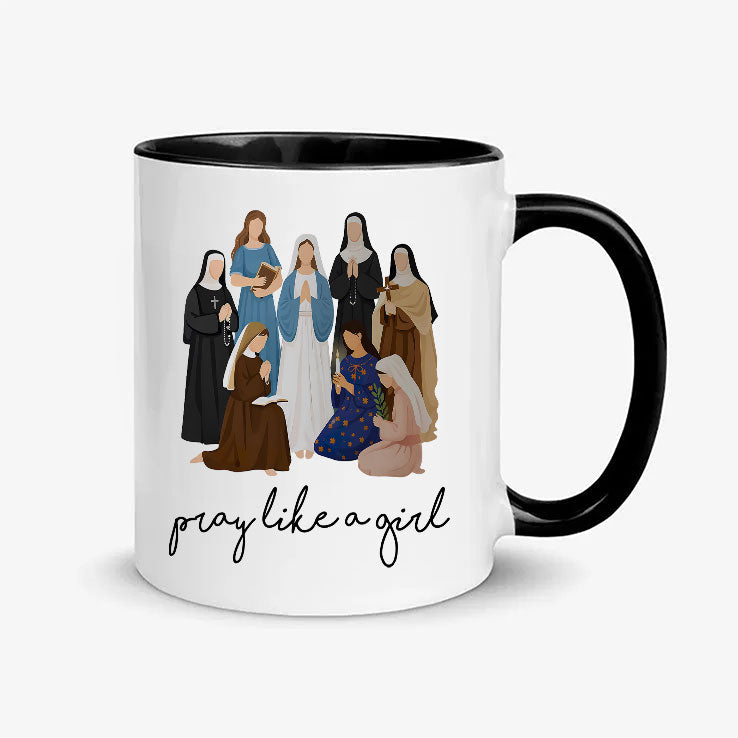 Pray Like A Girl Christian Mug