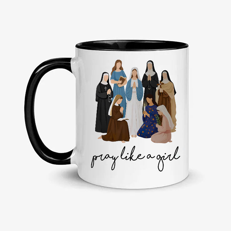 Pray Like A Girl Christian Mug
