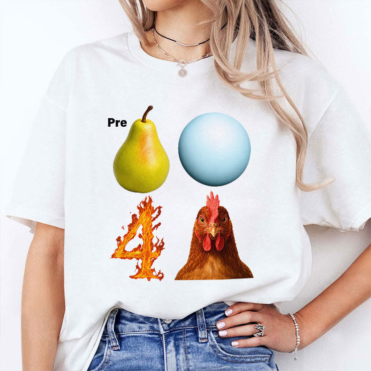 Pre Pear Blue Planet Fire Four Chicken Parody T Shirt