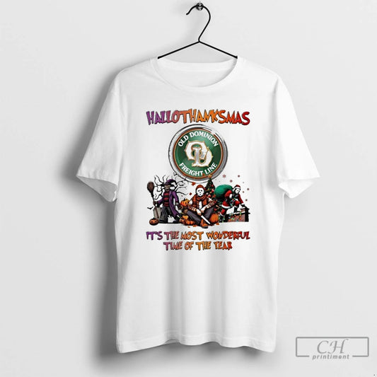 Premium 2025 Old Dominion Logo Hallothanksmas Horror Film Its The Most Wonderful Time Of The - clothing by TeeHivey.com