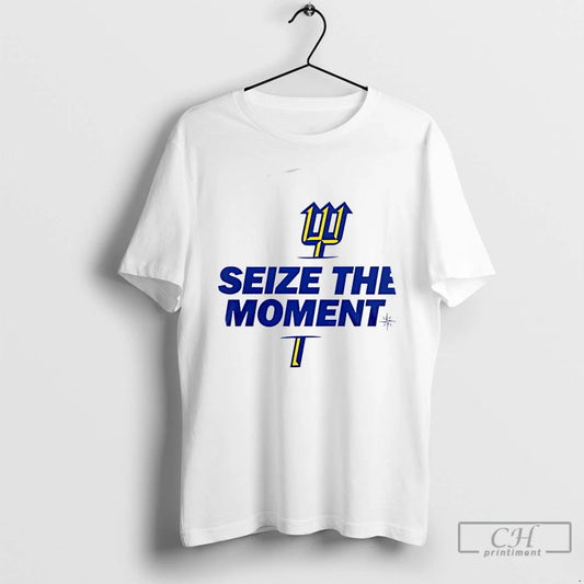 Premium 2025 Seize The Moment Seattle Mariners Baseball Logo 2 Sided T Shirts - clothing by TeeHivey.com