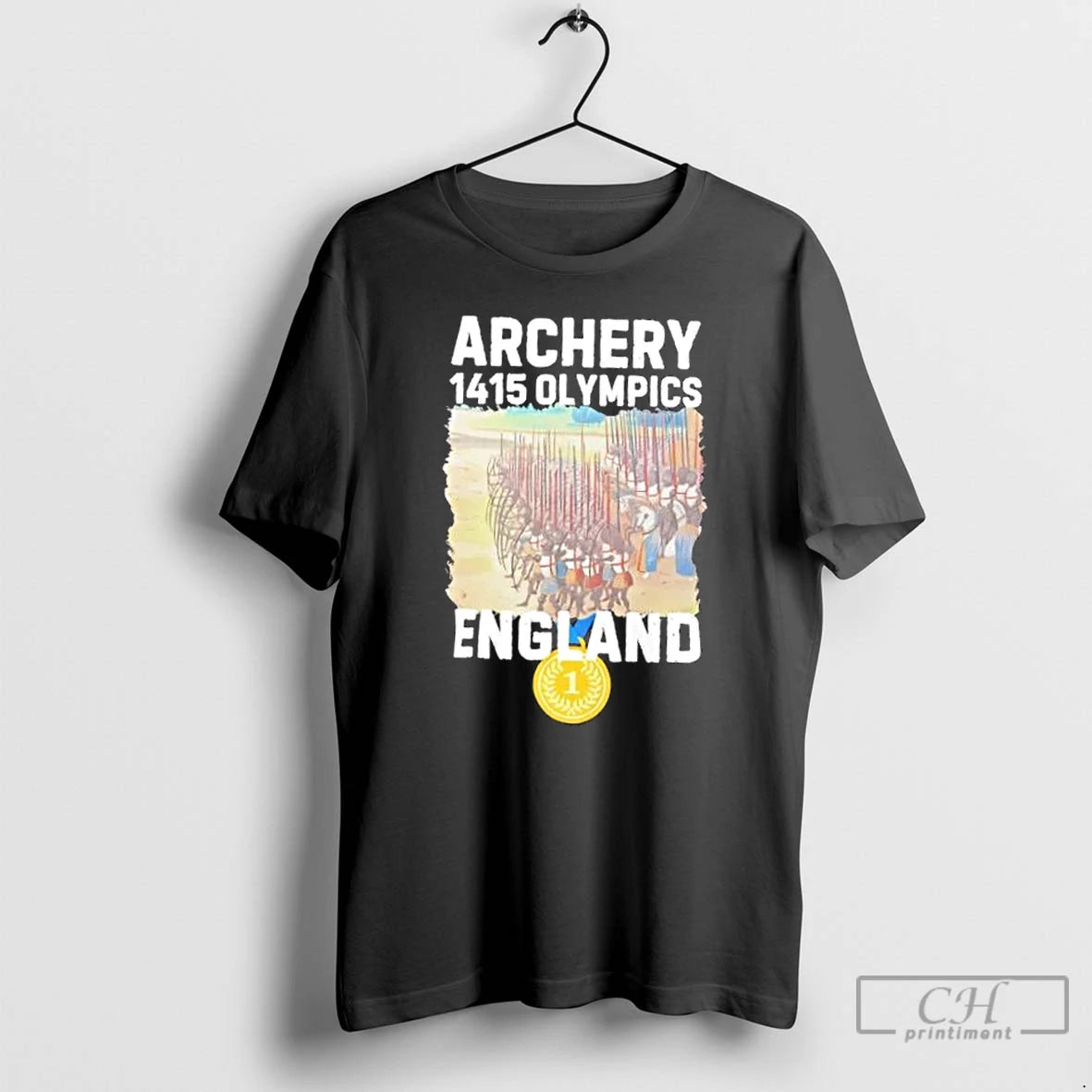Premium Agincourt 1415 Olympics England Takes Gold In Archery T Shirts - clothing by TeeHivey.com