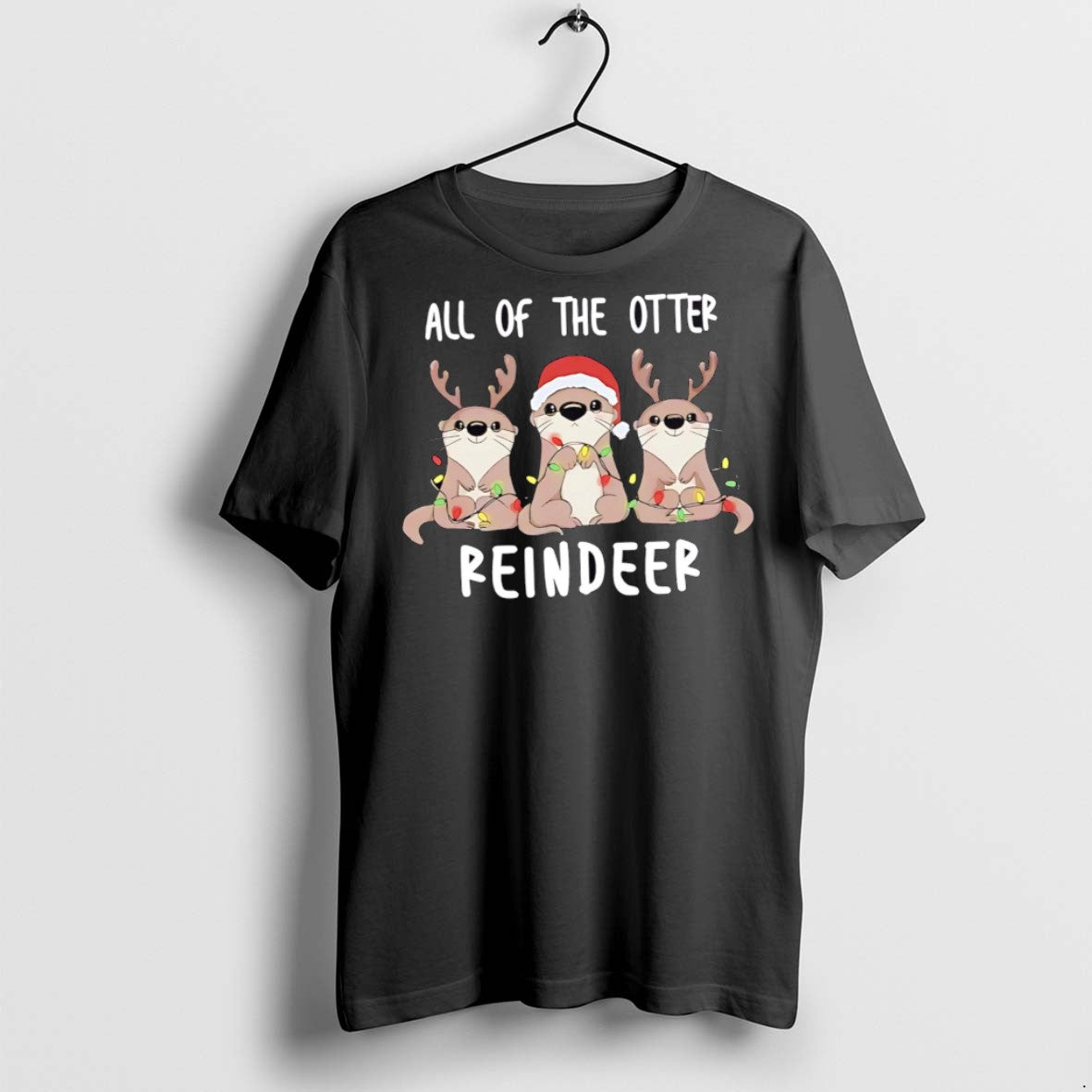 Premium All Of The Otter Reindeer Funny Christmas Animal T Shirts - clothing by TeeHivey.com