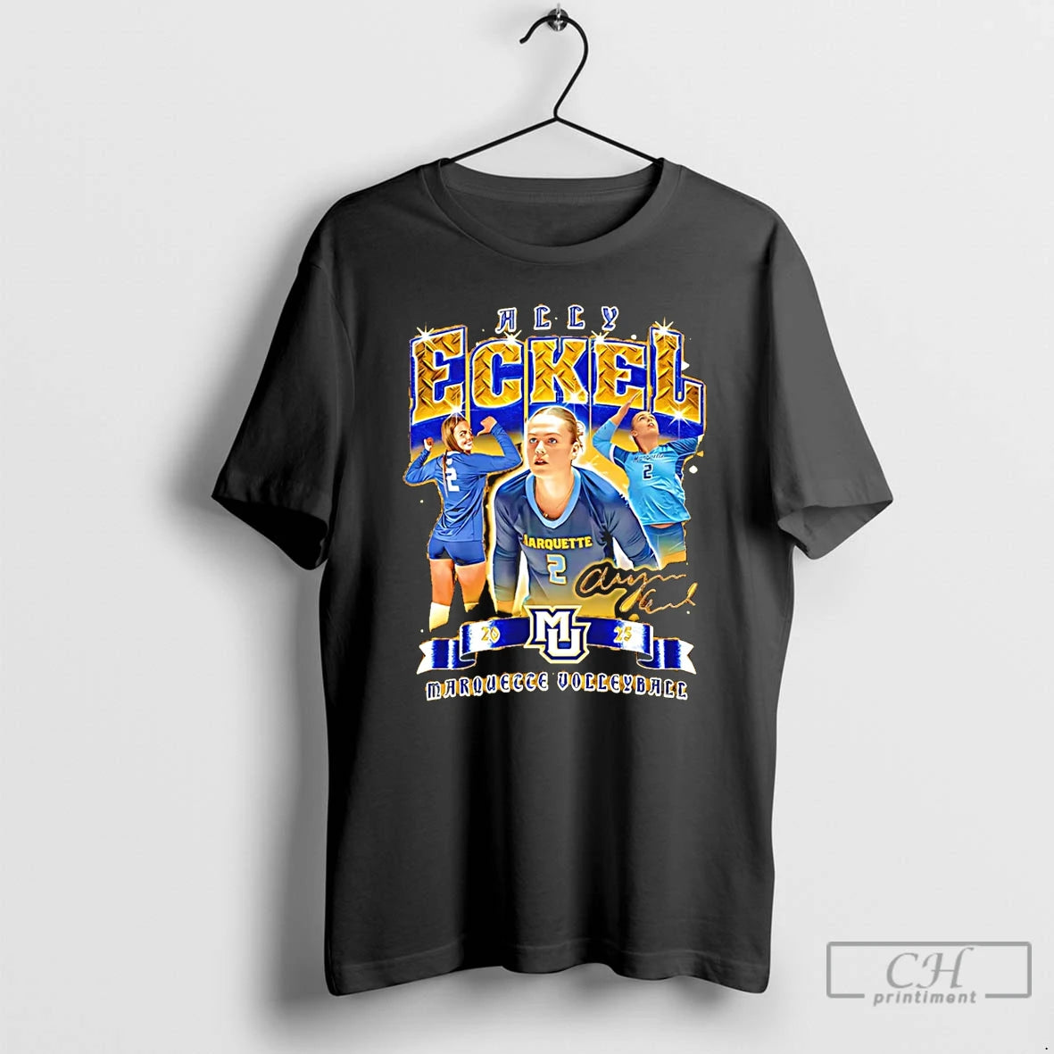Premium Allyson Eckel Marquette Volleyball Graphic T Shirts - clothing by TeeHivey.com