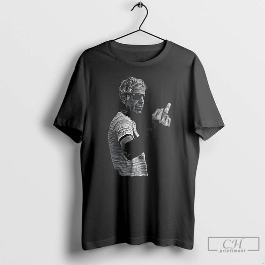Premium Anthony Bourdain Middle Finger Photo Vintage - clothing by TeeHivey.com